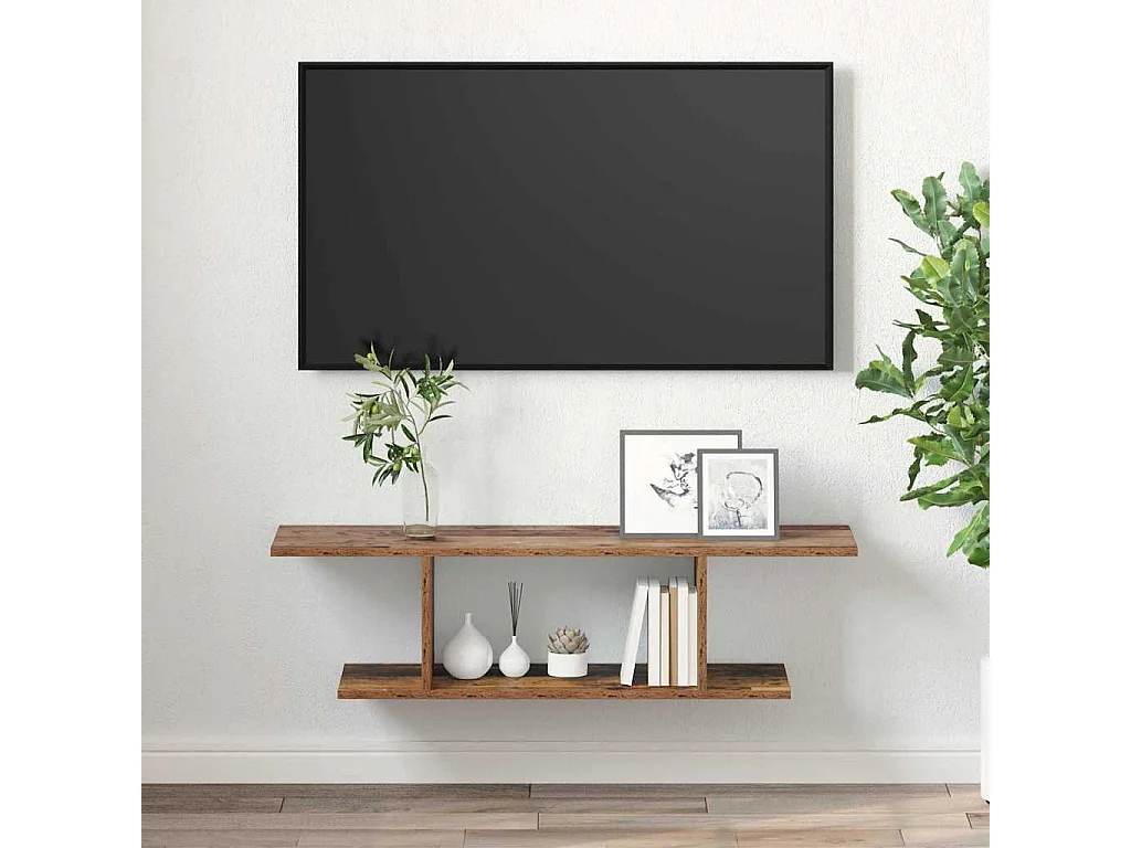 Meuble TV | Banc TV | Armoire TV Marron 103 x 30 x 26,5 cm Bois d'ingénierie