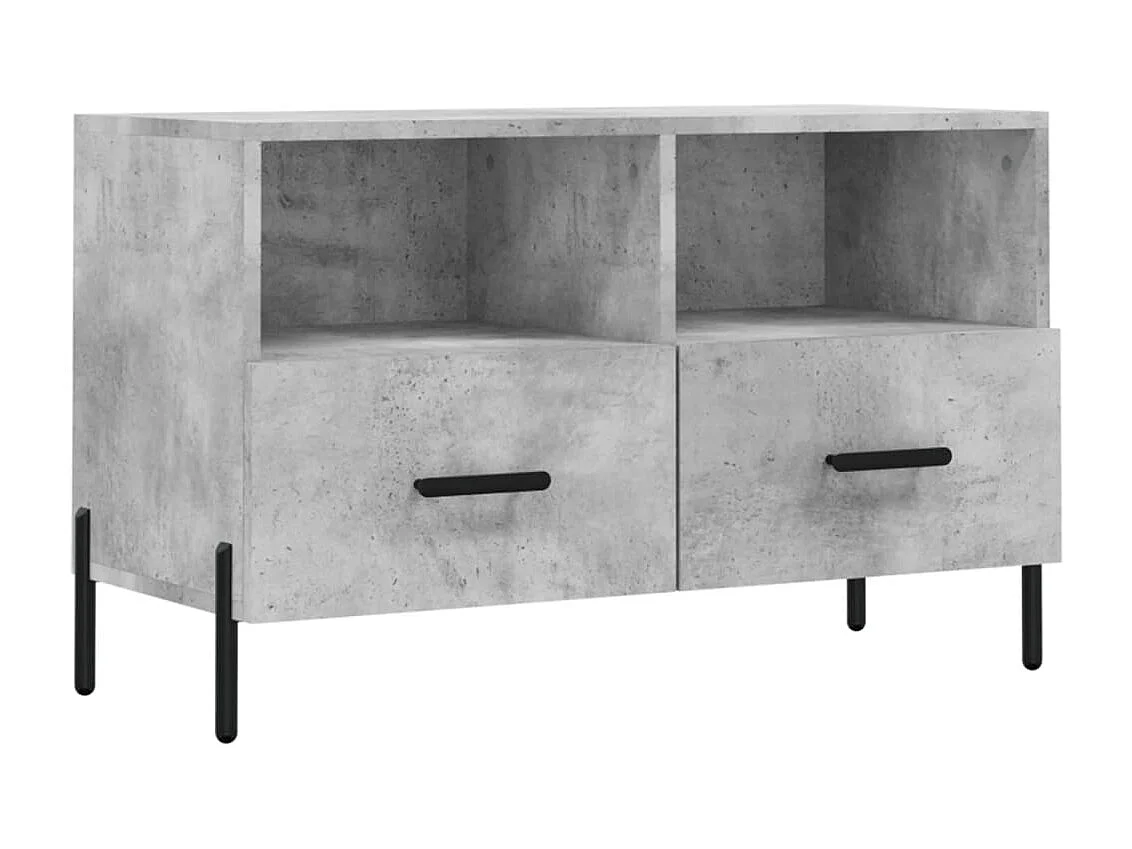 Mueble para TV  | Gabinete de TV |  Mueble de salón madera contrachapada gris hormigón 80x36x50 cm