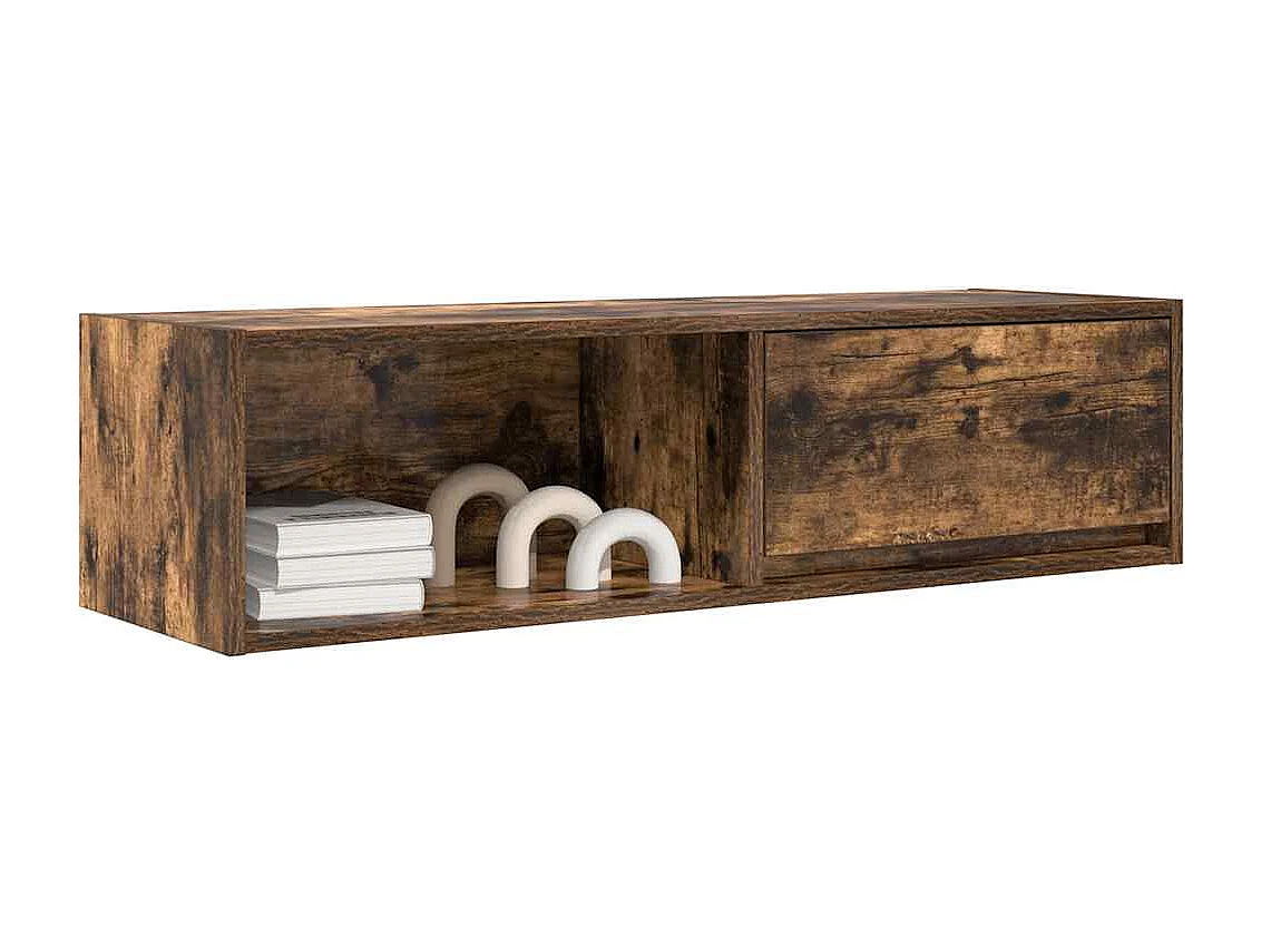 Meubles TV | Bancs TV | Armoires TV 2 pcs chêne fumé 100x31x25,5 cm bois d'ingénierie