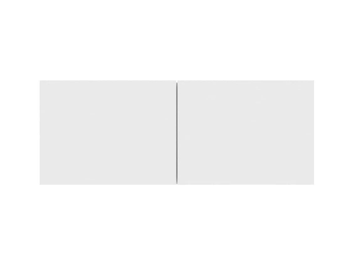 Mueble de TV | Mueble de salón 3 piezas de madera de ingeniería blanco