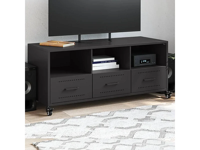 Tv-meubel | Tv-Bank | TV-kast100,5x39x43,5 cm staal zwart