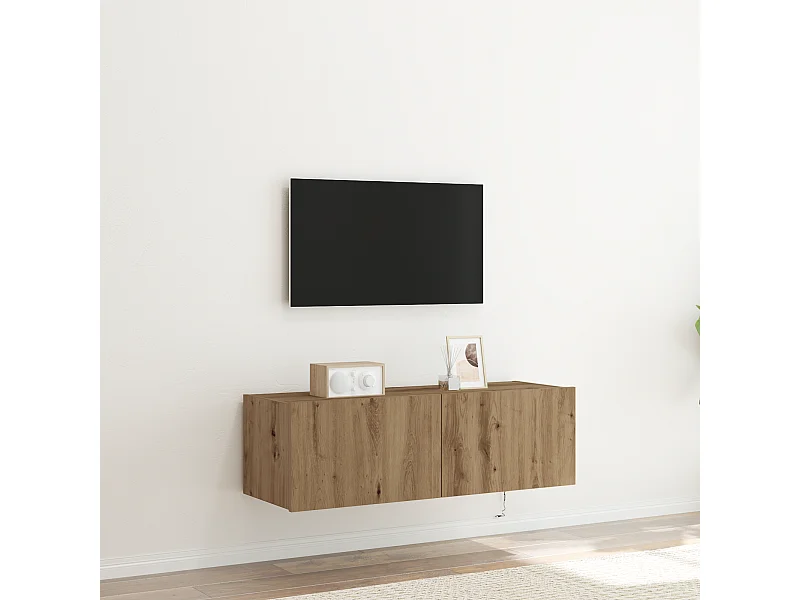 Mueble de TV | Mueble de salón Montado en la Pared Roble artisan 100 x 35 x 31 cm