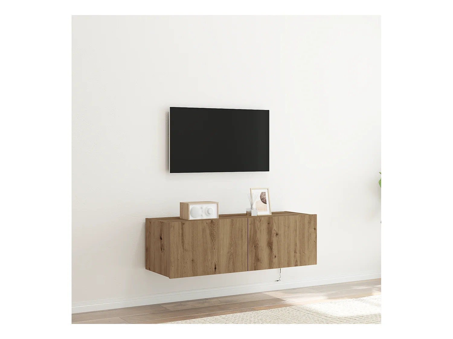 Mueble de TV | Mueble de salón Montado en la Pared Roble artisan 100 x 35 x 31 cm