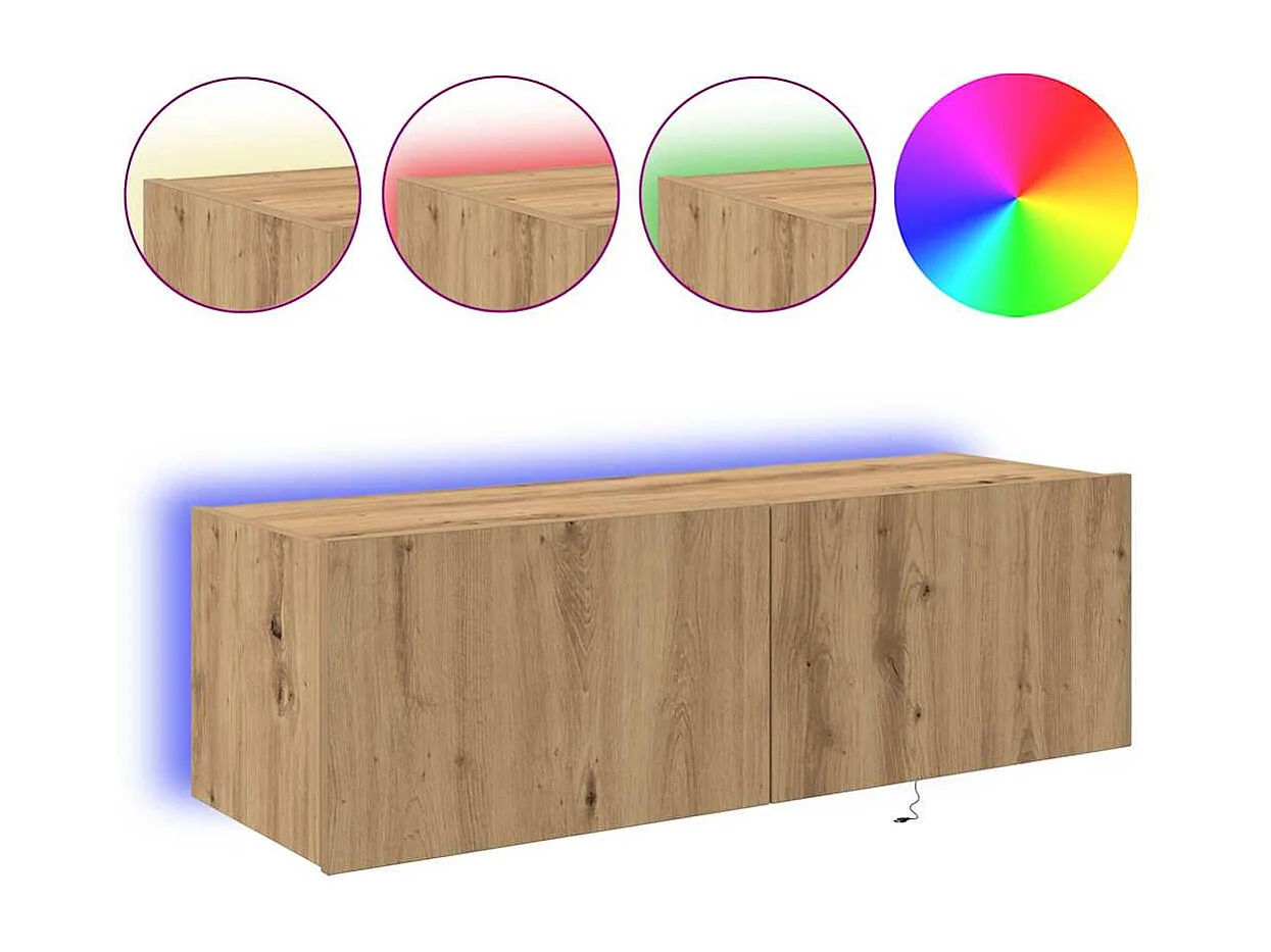 Mueble de TV | Mueble de salón Montado en la Pared Roble artisan 100 x 35 x 31 cm