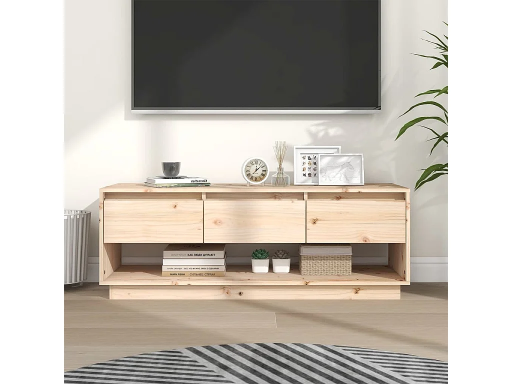 Meuble TV | Banc TV | Armoire TV 110,5x34x40 cm Bois de pin massif
