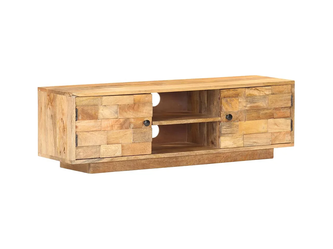 Mueble para TV  | Gabinete de TV |  Mueble de salón de madera maciza de mango 116x30x35 cm