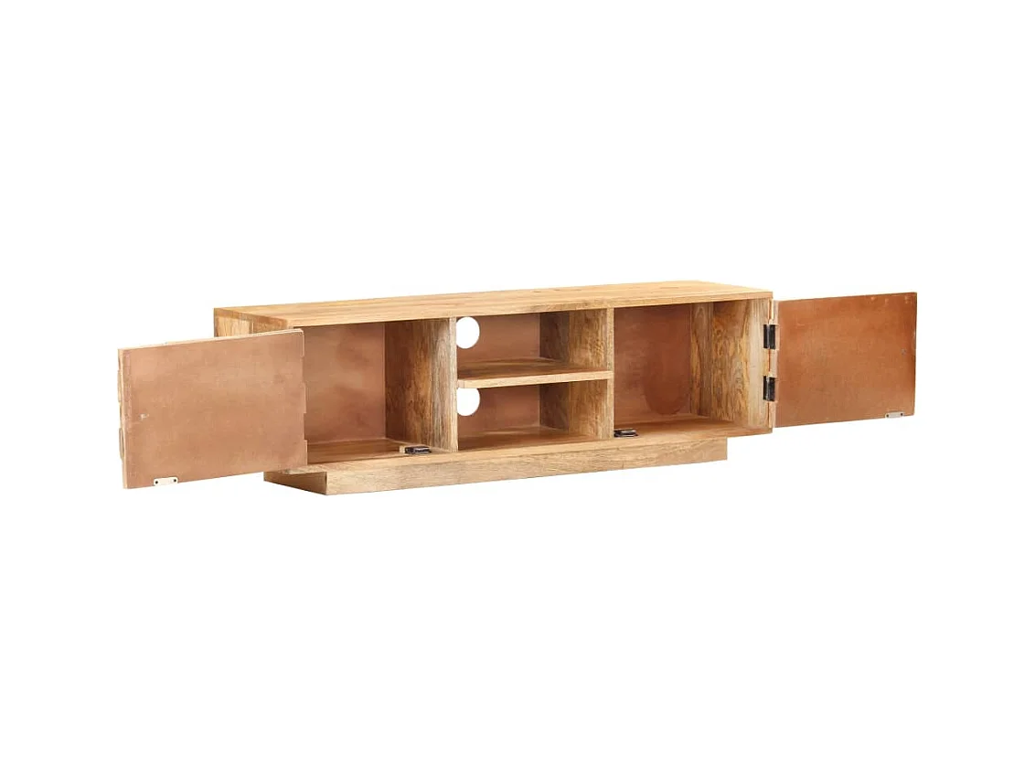 Mueble para TV  | Gabinete de TV |  Mueble de salón de madera maciza de mango 116x30x35 cm