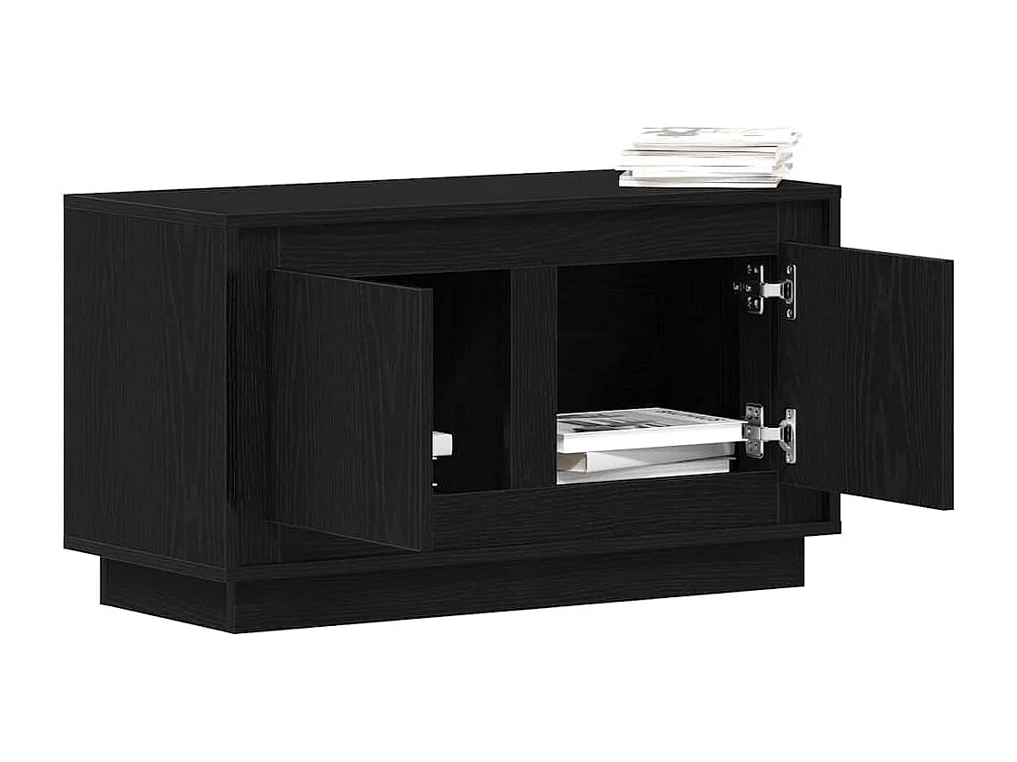 Mueble Bajo para TV | Gabinete de TV | Mueble de salón Roble negro 80 x 35 x 45 cm