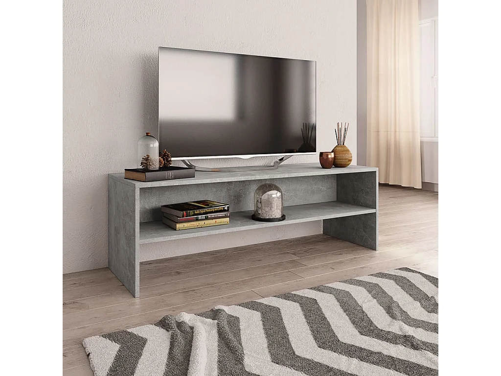 Meuble TV | Banc TV | Armoire TV Gris béton 120x40x40 cm Bois d'ingénierie