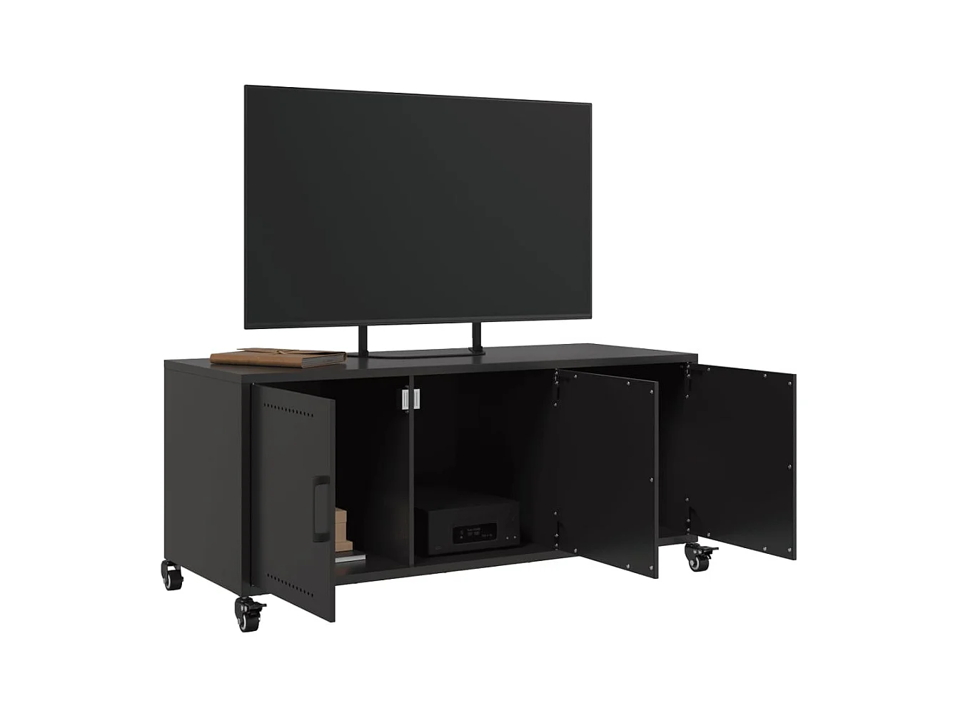 Tv-meubel | Tv-Bank | TV-kast100,5x39x43,5 cm staal zwart