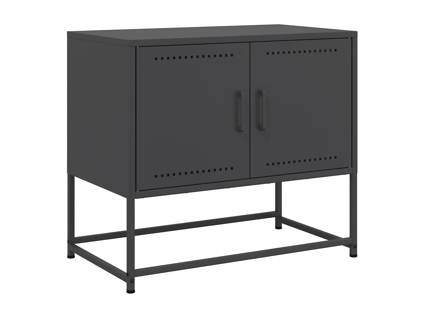 Meuble TV | Banc TV | Armoire TV noir 68,5x39x60,5 cm acier