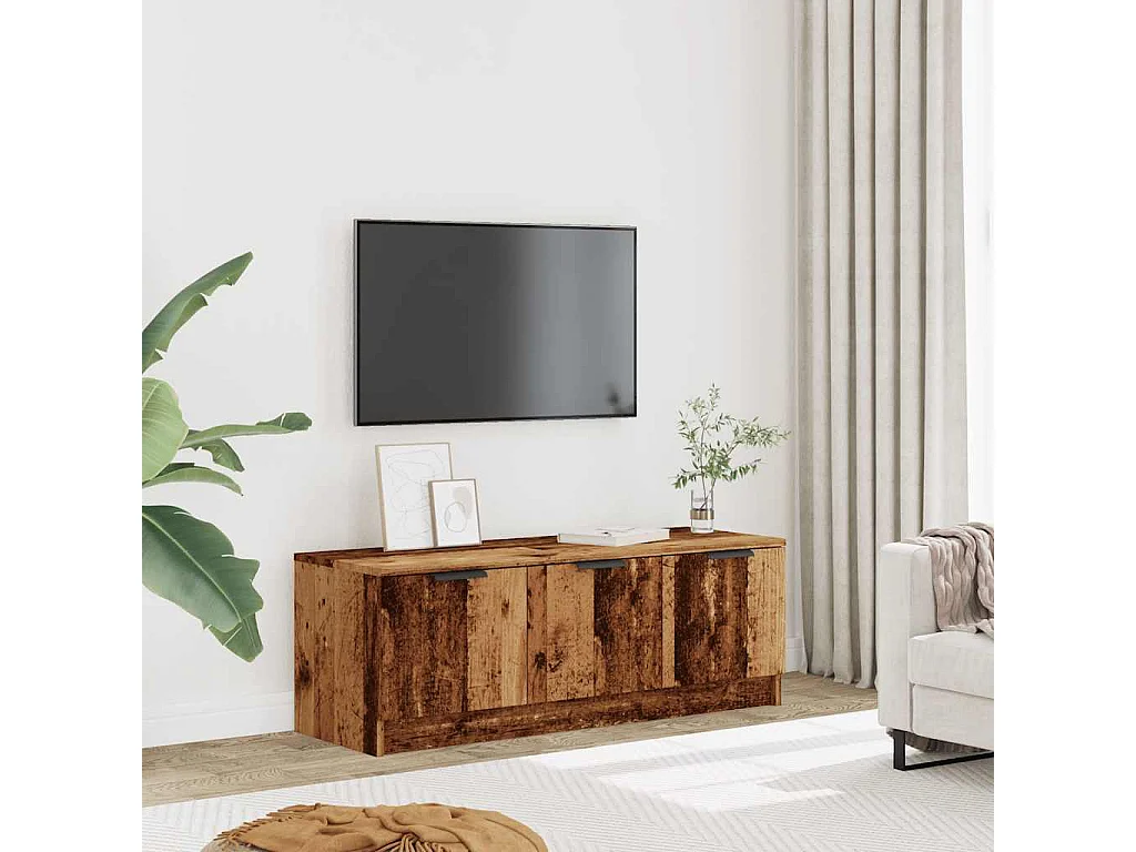 Mueble de TV | Mueble de salón madera contrachapada madera antigua 102x35x36,5 cm