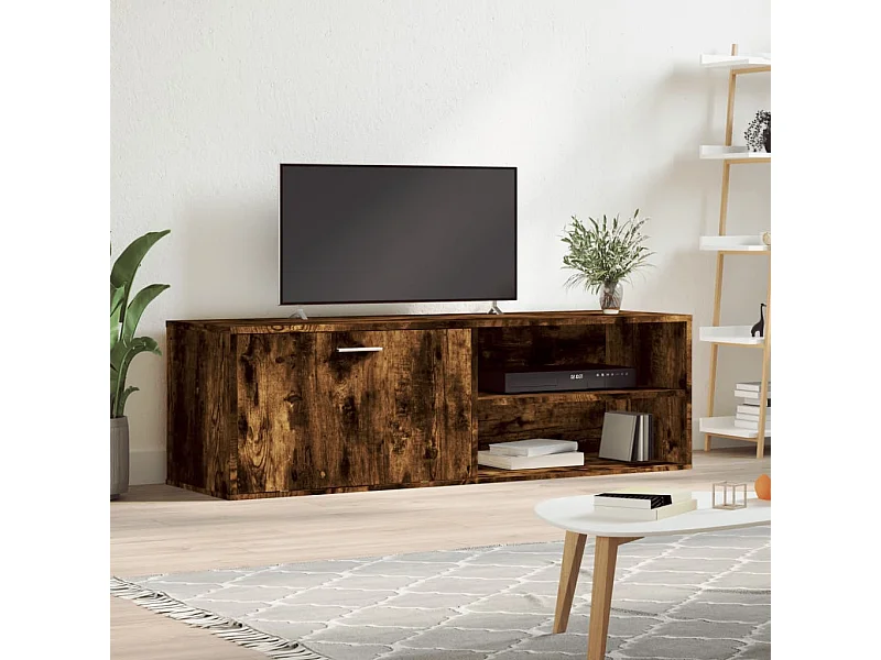 Tv-meubel | Tv-Bank | TV-kast 120x34x37 cm bewerkt hout gerookt eikenkleurig