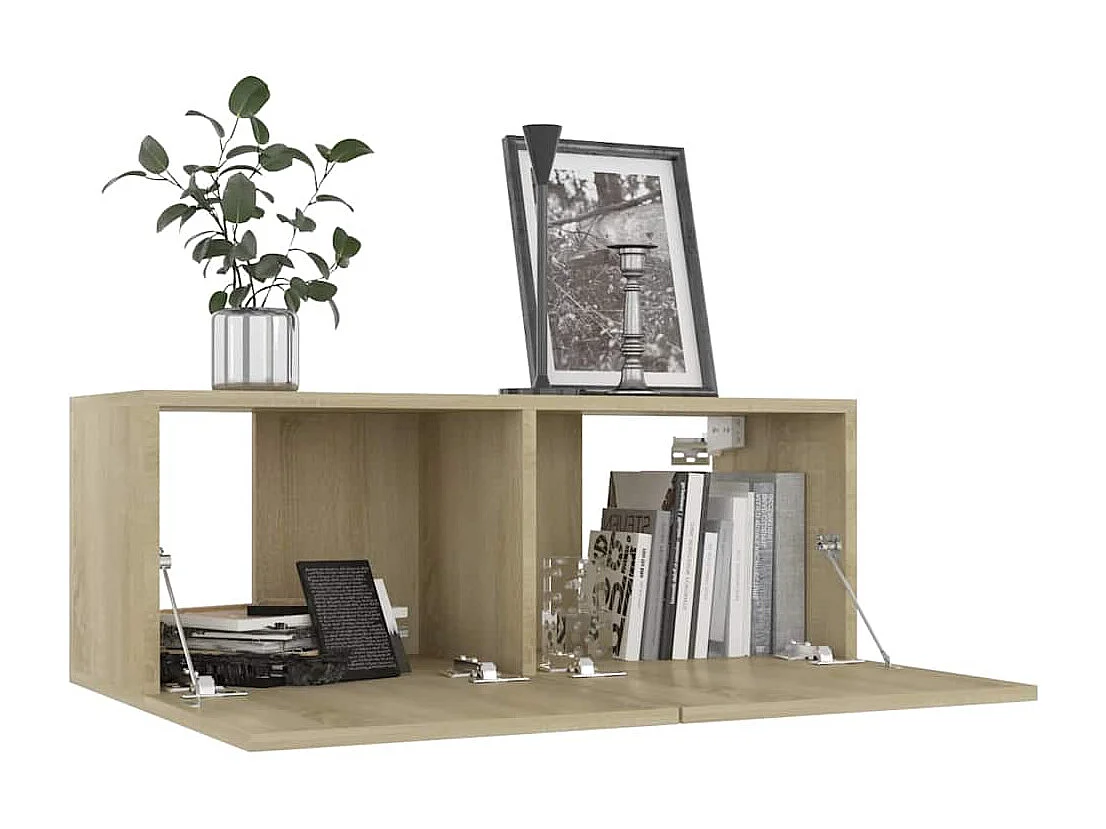 Mueble para TV  | Gabinete de TV |  Mueble de salón madera contrachapada color roble 80x30x30 cm