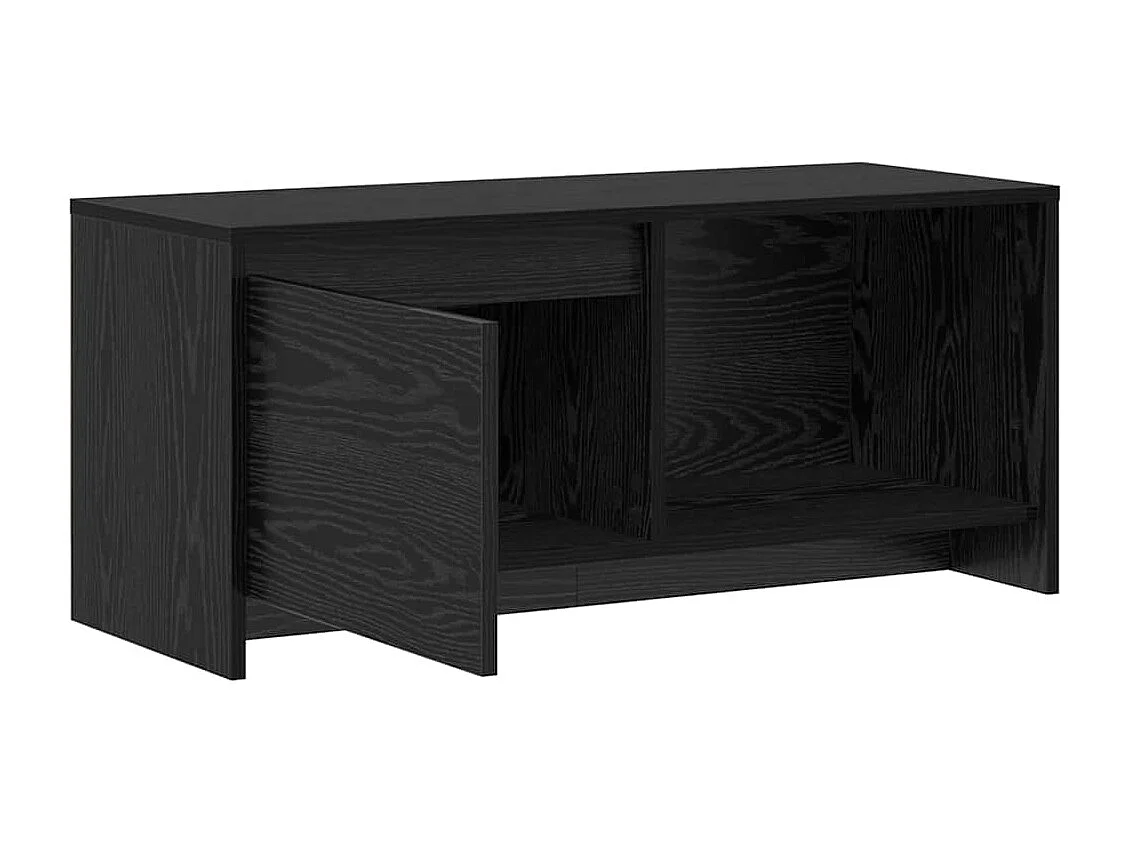 Mueble TV | Soporte de TV Roble negro 90 x 35 x 40 cm Madera contrachapada