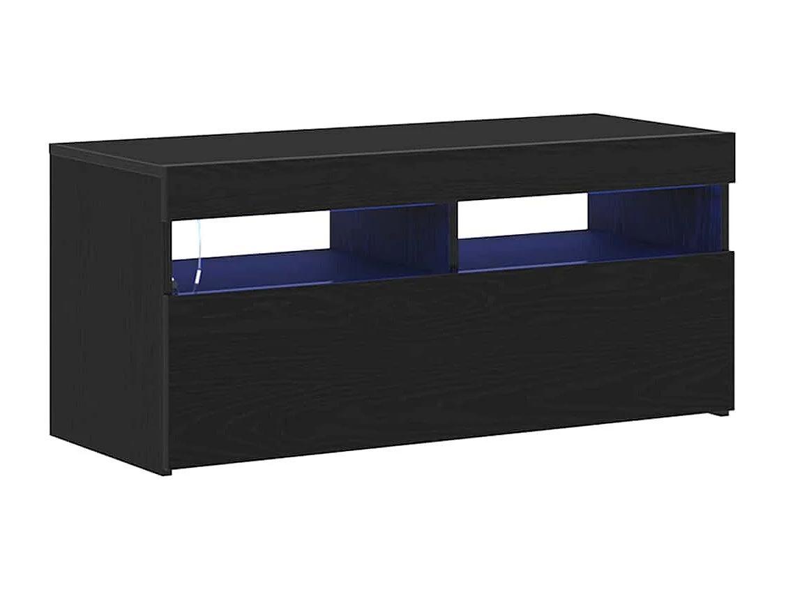 Gabinete de TV | Mueble de TV | Mueble de salón Negro 90 x 35 x 40 cm Madera contrachapada