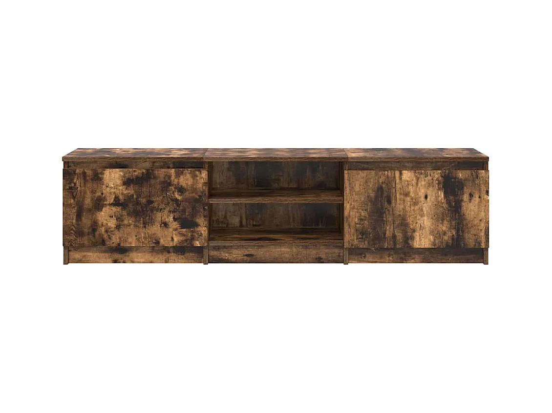 Mueble para TV  | Gabinete de TV |  Mueble de salón madera contrachapada roble ahumado 140x40x35,5cm