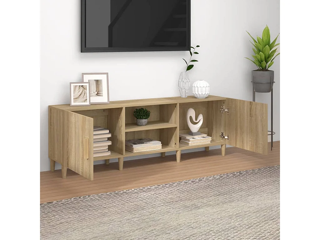 Meuble TV | Banc TV | Armoire TV Chêne sonoma 150x30x50 cm Bois d'ingénierie