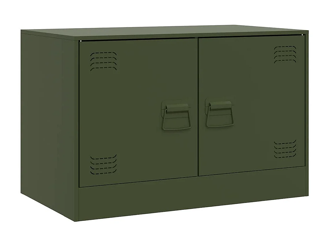 Mueble para TV  | Gabinete de TV |  Mueble de salón de acero verde oliva 67x39x44 cm