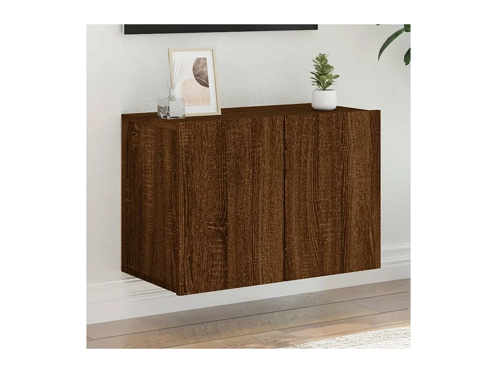 Mueble para TV  | Gabinete de TV |  Mueble de salón de pared roble marrón 60x30x41 cm