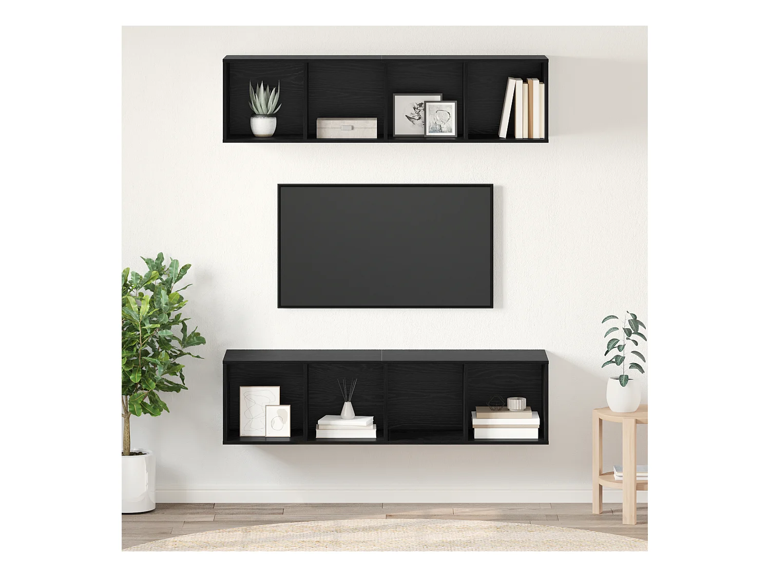 Ensemble meuble TV | Banc TV | Armoire TV 2 pcs Chêne noir 37 x 37 x 142.5 cm