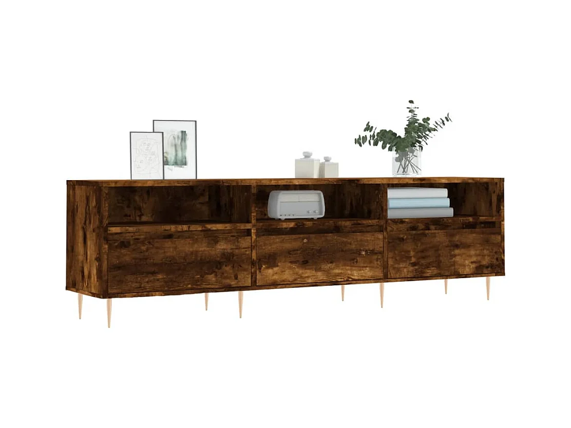 Mueble de TV | Mueble de salón madera contrachapada roble ahumado 150x30x44,5 cm