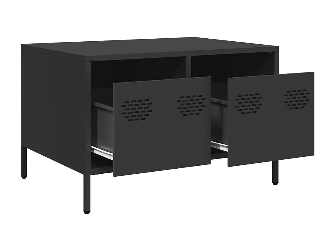 Tv-meubel | Tv-Bank | TV-kast68x50x43,5 cm koudgewalst staal zwart