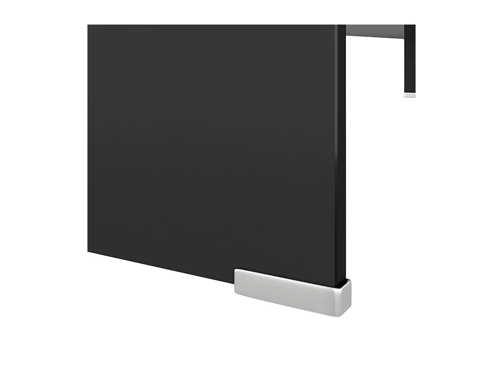 Mueble TV | Soporte para TV/Elevador monitor cristal negro 110x30x13 cm