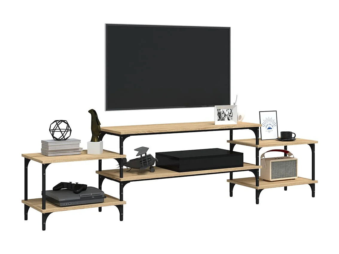 Mueble para TV  | Gabinete de TV |  Mueble de salón madera contrachapada roble Sonoma 197x35x52 cm