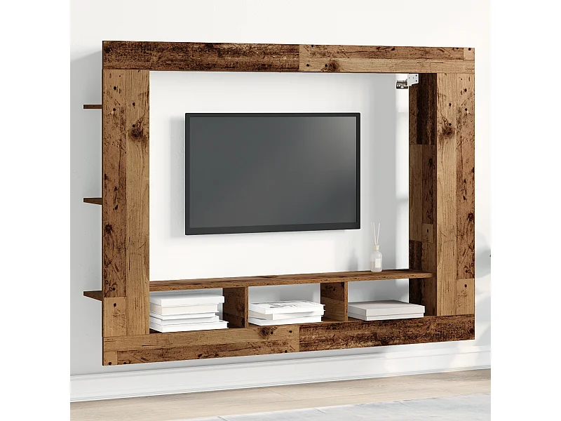 Tv-meubel | Tv-Bank | TV-kastwandgemonteerd 152x22x113 cm oud houtkleurig