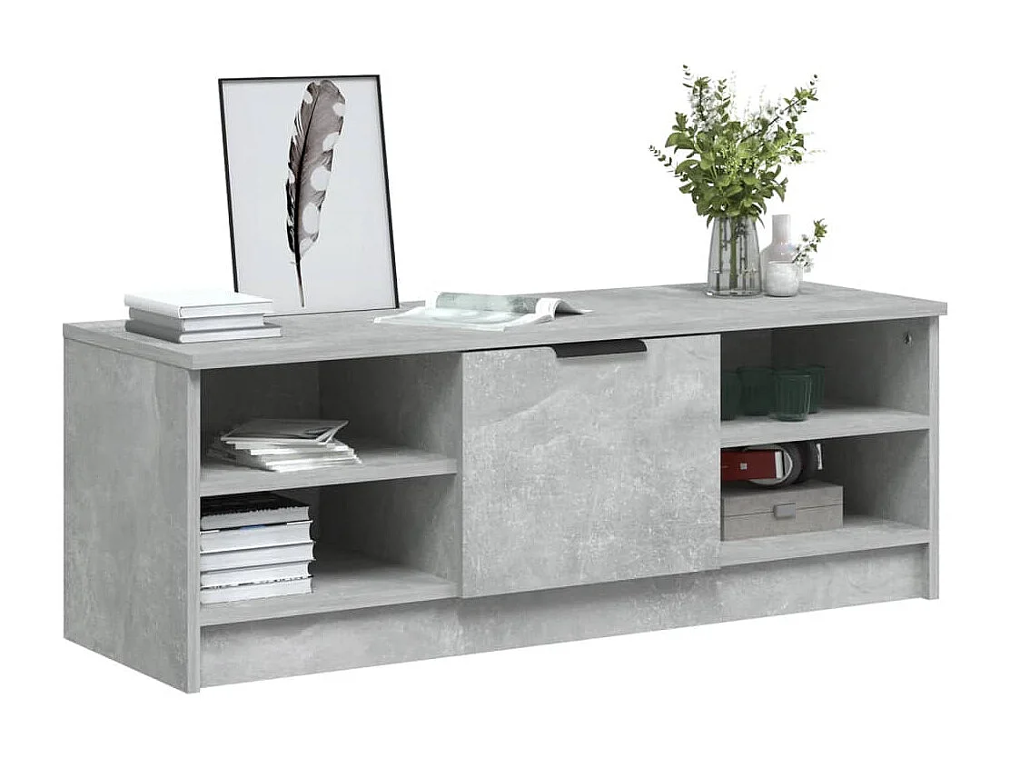 Mueble de TV | Mueble de salón madera contrachapada gris hormigón 102x35,5x36,5cm