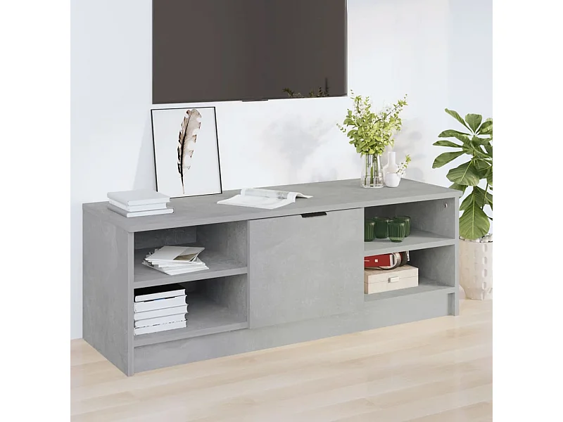 Meuble TV | Banc TV | Armoire TV Gris béton 102x35,5x36,5 cm Bois d'ingénierie