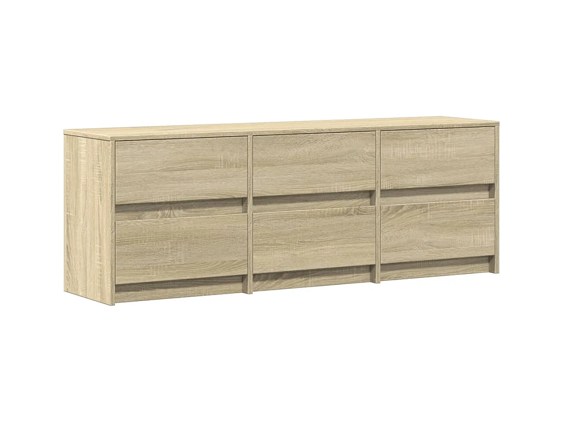 Mueble de TV | Mueble de salón LED madera de ingeniería roble Sonoma 140x34x50 cm