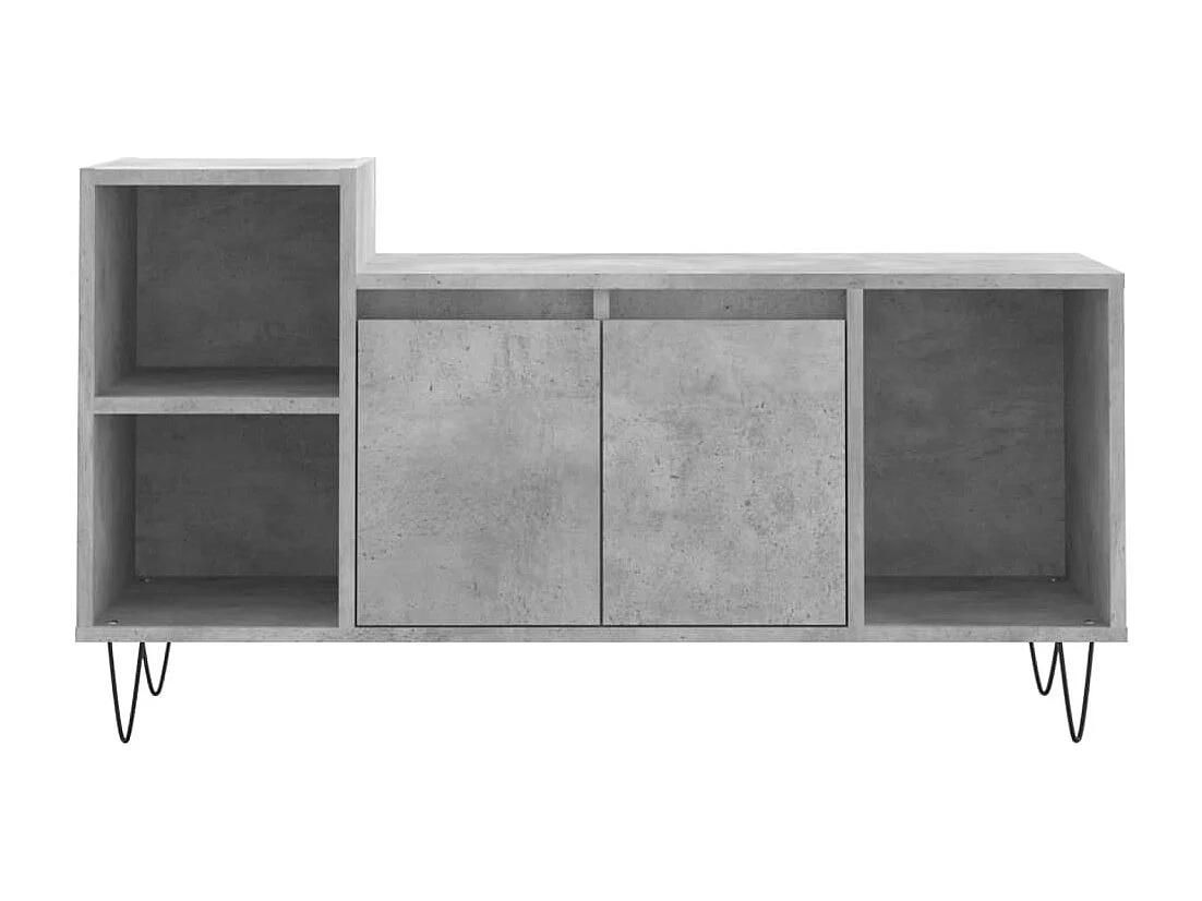 Mueble para TV  | Gabinete de TV |  Mueble de salón madera contrachapada gris hormigón 100x35x55 cm