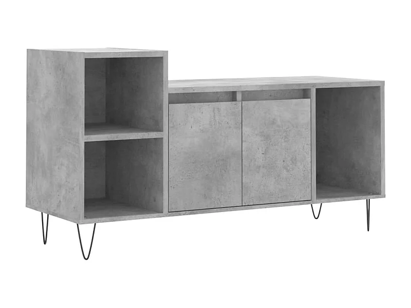 Meuble TV | Banc TV | Armoire TV Gris béton 100x35x55 cm Bois d'ingénierie