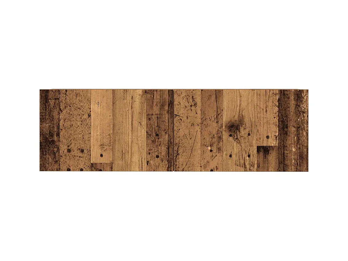 7-delig Tv-meubelset | Tv-Bank | TV-kast wandmontage bewerkt hout oud houtkleurig