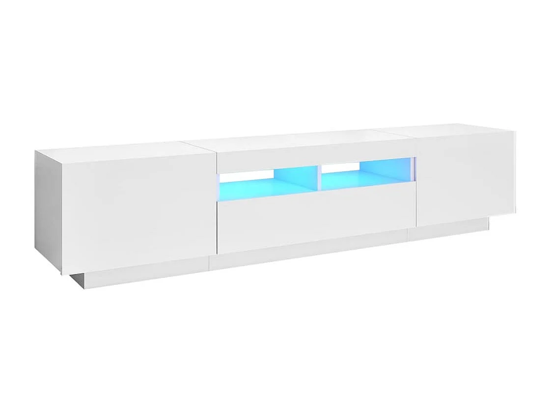 Mueble para TV  | Gabinete de TV |  Mueble de salón con luces LED blanco 180x35x40 cm
