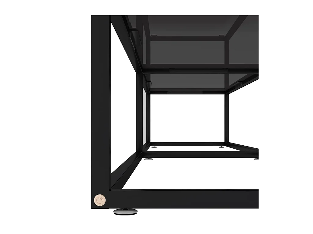 Mueble para TV  | Gabinete de TV |  Mueble de salón vidrio templado negro 200x40x40,5 cm