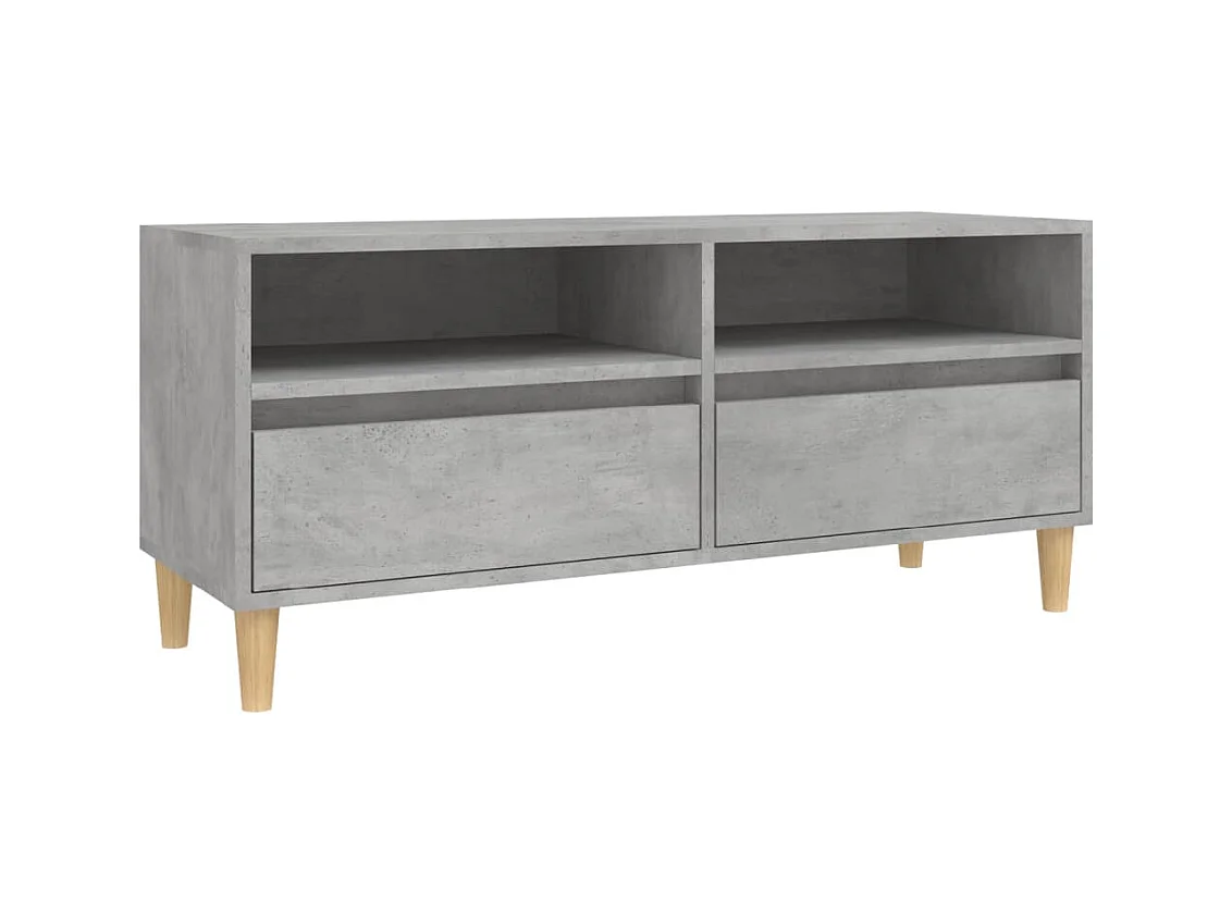 Mueble de TV | Mueble de salón madera contrachapada gris hormigón 100x34,5x44,5cm