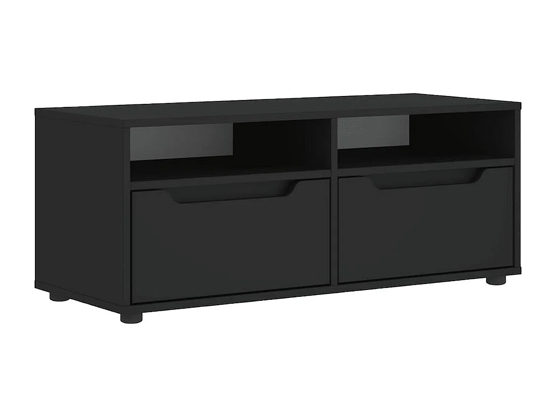 Mueble de TV | Mueble de salón VISNES negro 100x40x38 cm madera de ingeniería