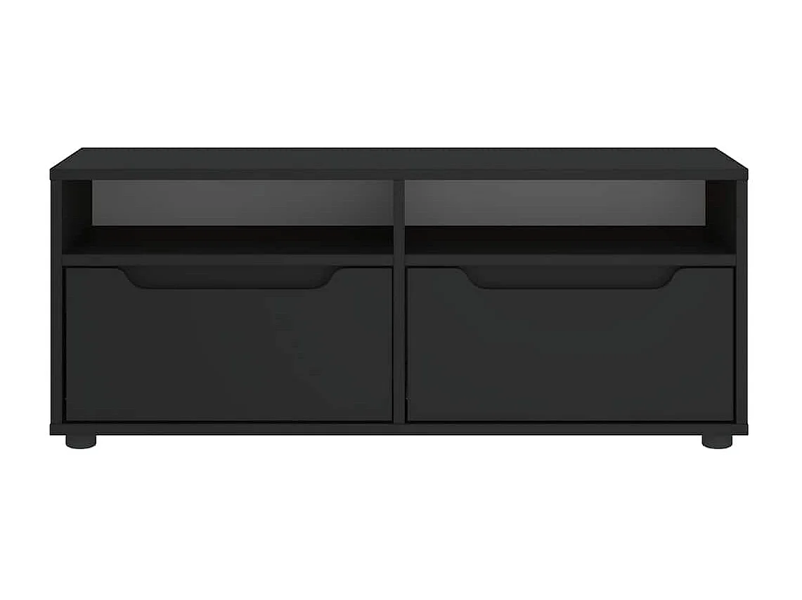 Mueble de TV | Mueble de salón VISNES negro 100x40x38 cm madera de ingeniería