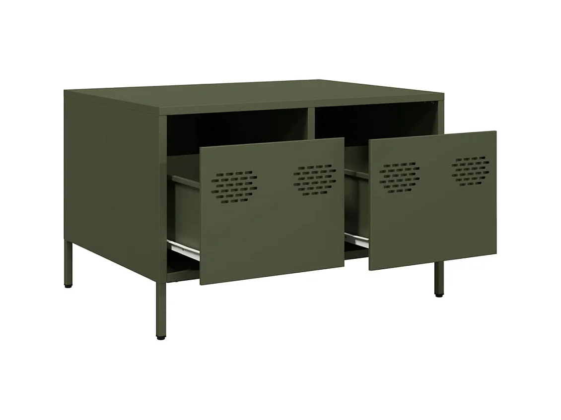 Tv-meubel | Tv-Bank | TV-kast68x50x43,5 cm koudgewalst staal olijfgroen