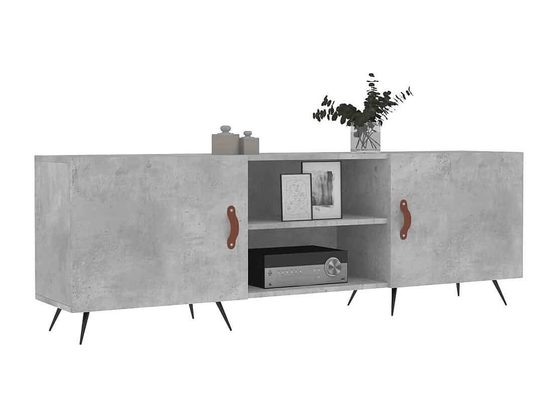 Mueble de TV | Mueble de salón madera de ingeniería gris hormigón 150x30x50 cm