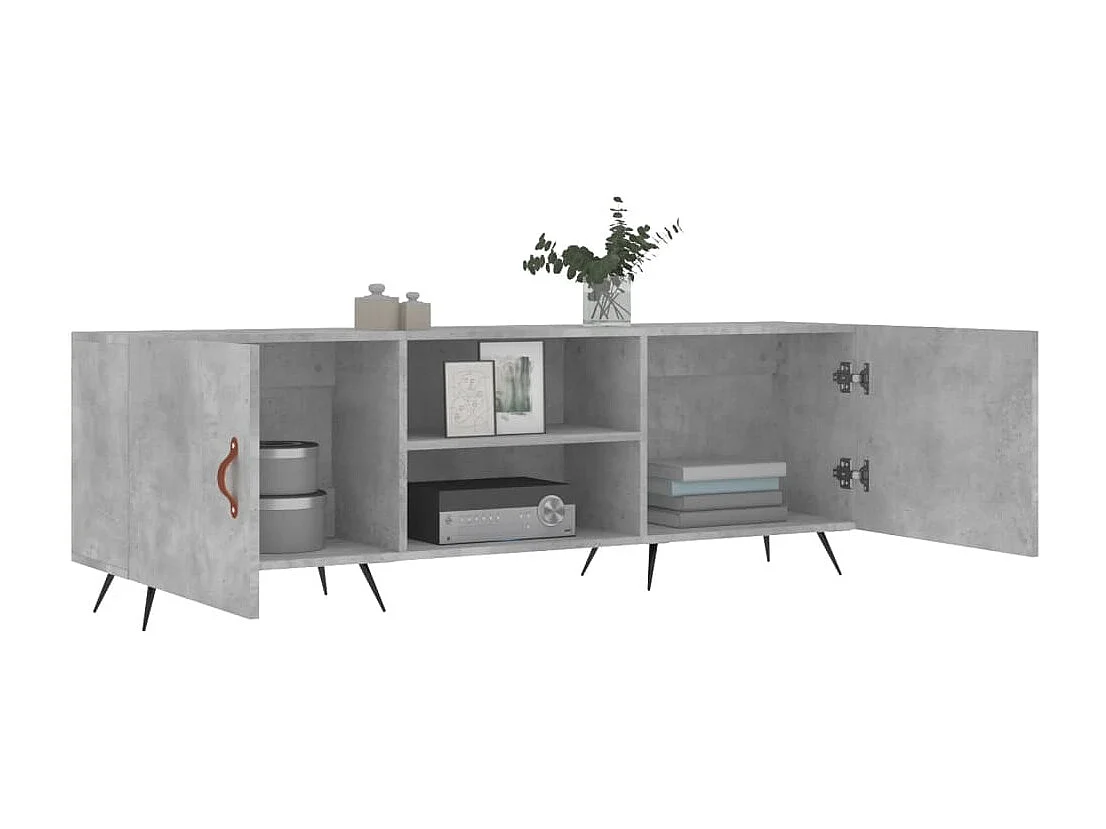 Mueble de TV | Mueble de salón madera de ingeniería gris hormigón 150x30x50 cm