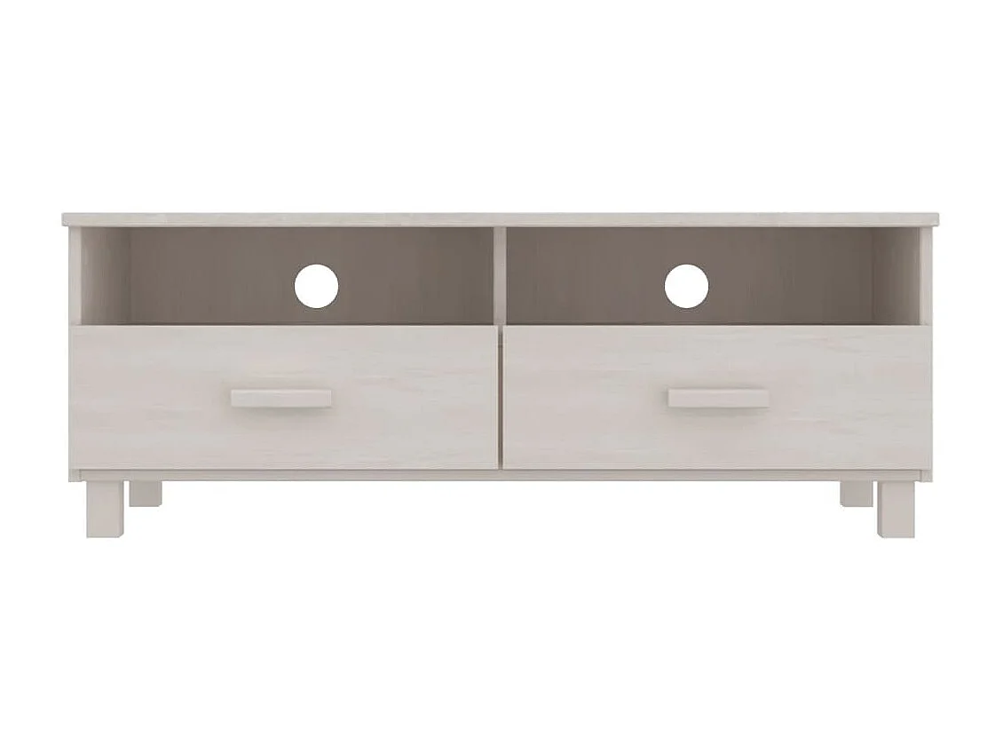Mueble de TV | Mueble de salón HAMAR madera maciza de pino blanco 106x40x40 cm