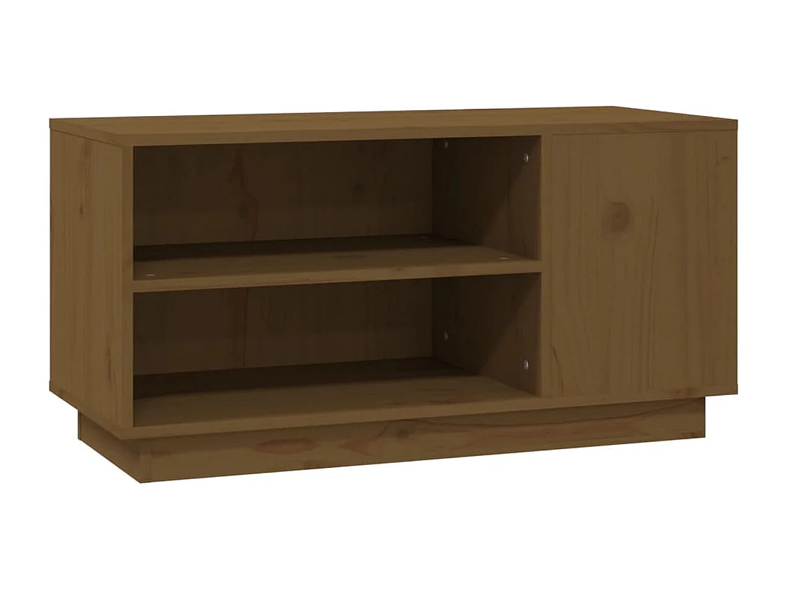 Meuble TV | Banc TV | Armoire TV Marron miel 80x35x40,5 cm Bois de pin massif