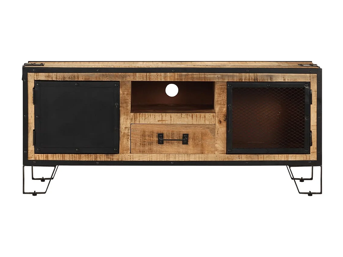 Meuble TV | Banc TV | Armoire TV 110x31x46 cm Bois de manguier brut