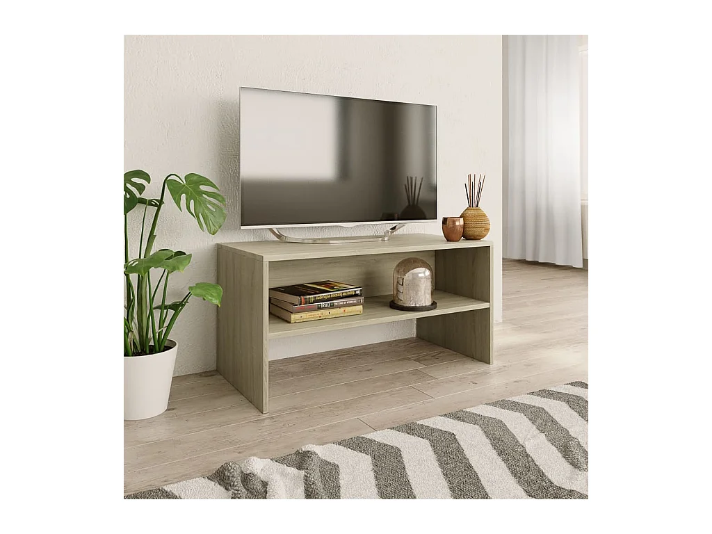 Mueble de TV | Mueble de salón madera contrachapada roble Sonoma 80x40x40cm