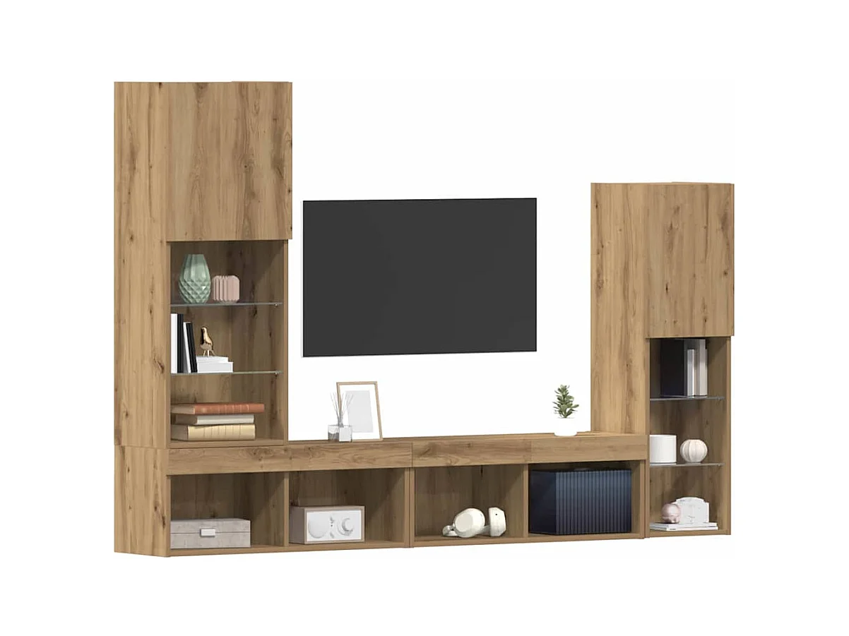 Gabinete de TV | Mueble de TV | Mueble de salón Roble artisan 40.5 x 30 x 102 cm
