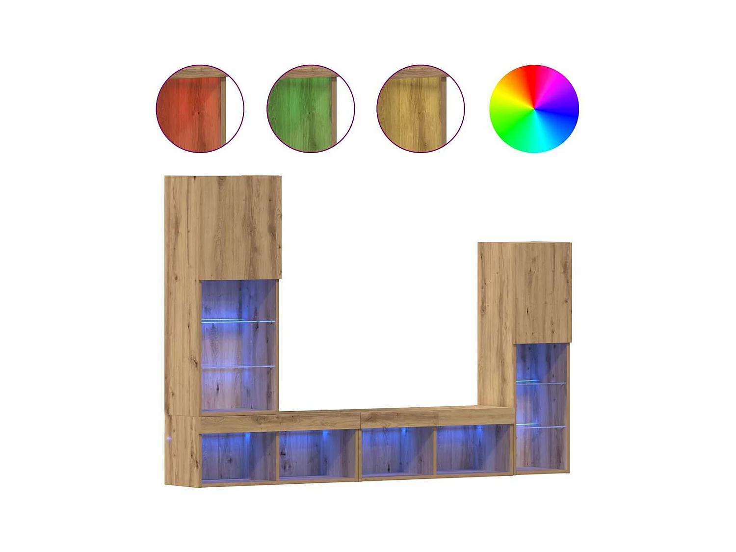 Gabinete de TV | Mueble de TV | Mueble de salón Roble artisan 40.5 x 30 x 102 cm